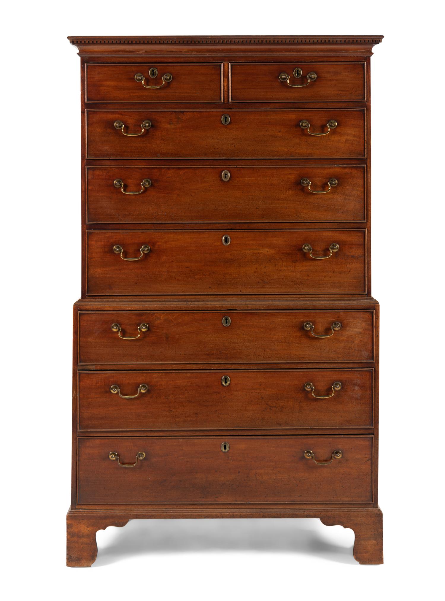 A George III Mahogany Chest-on-Chest