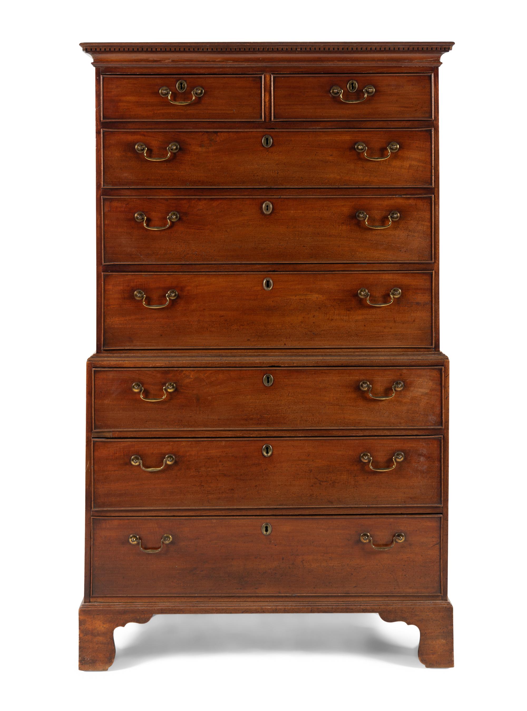 A George III Mahogany Chest-on-Chest
