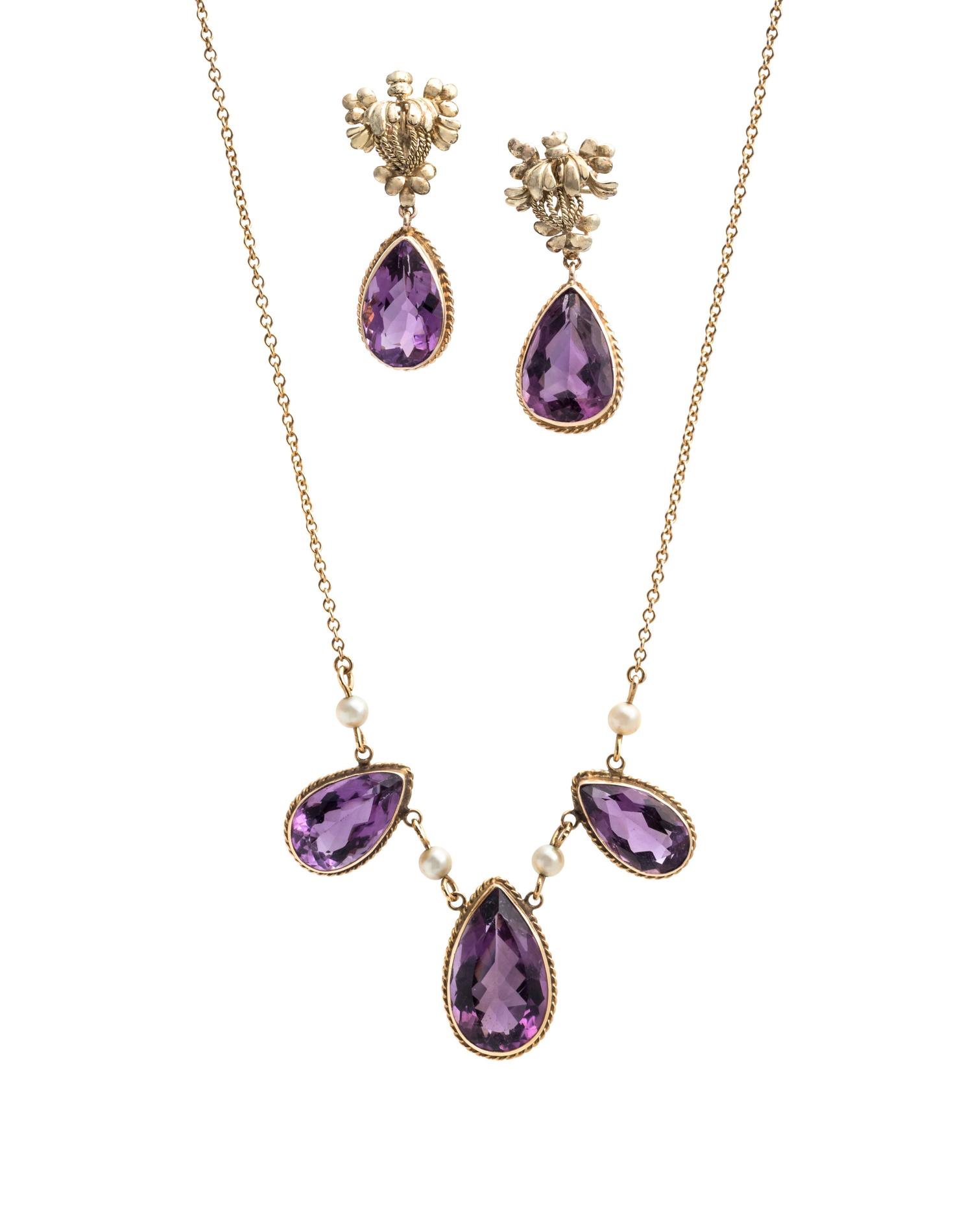 COLLECTION OF AMETHYST JEWELRY