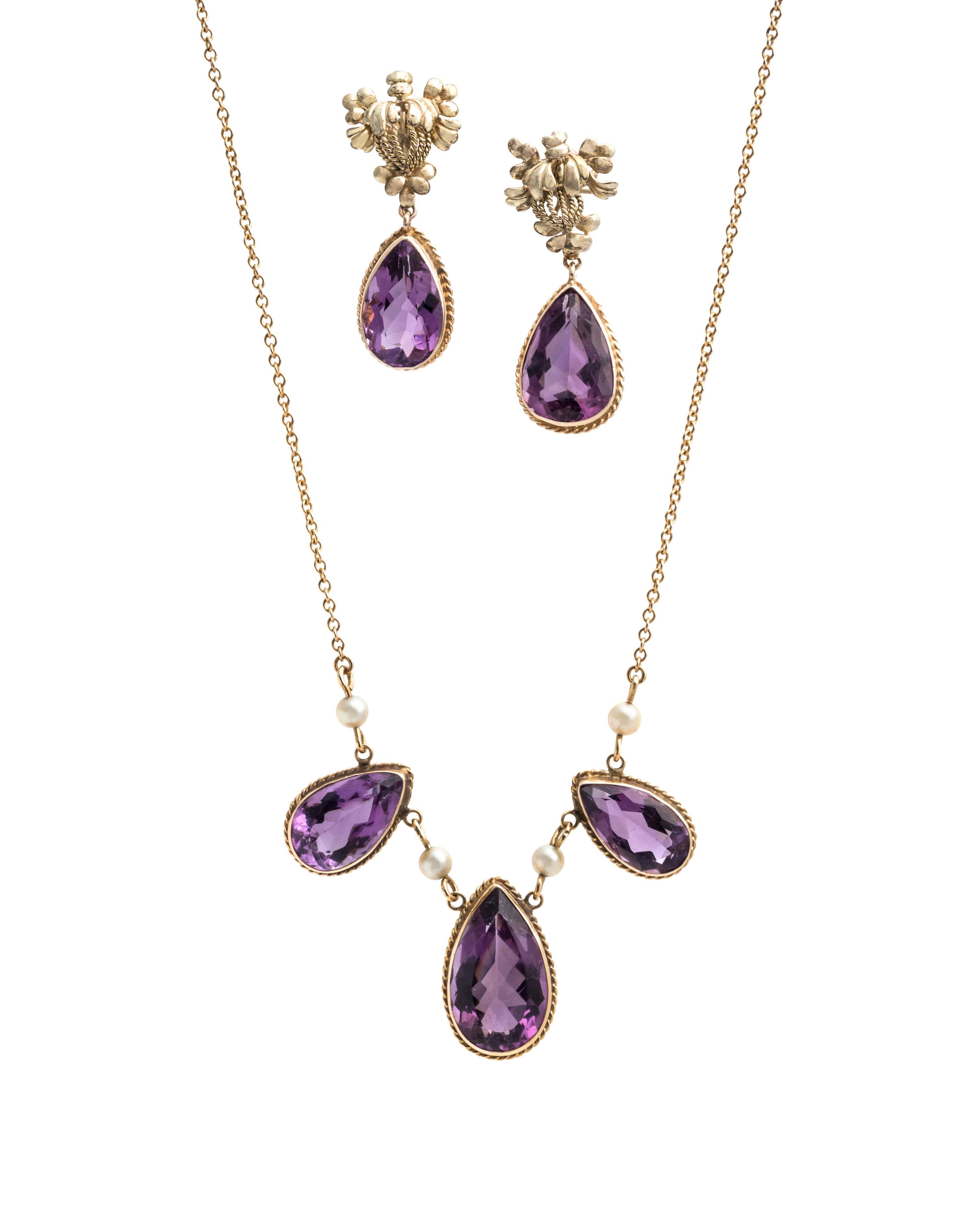 COLLECTION OF AMETHYST JEWELRY