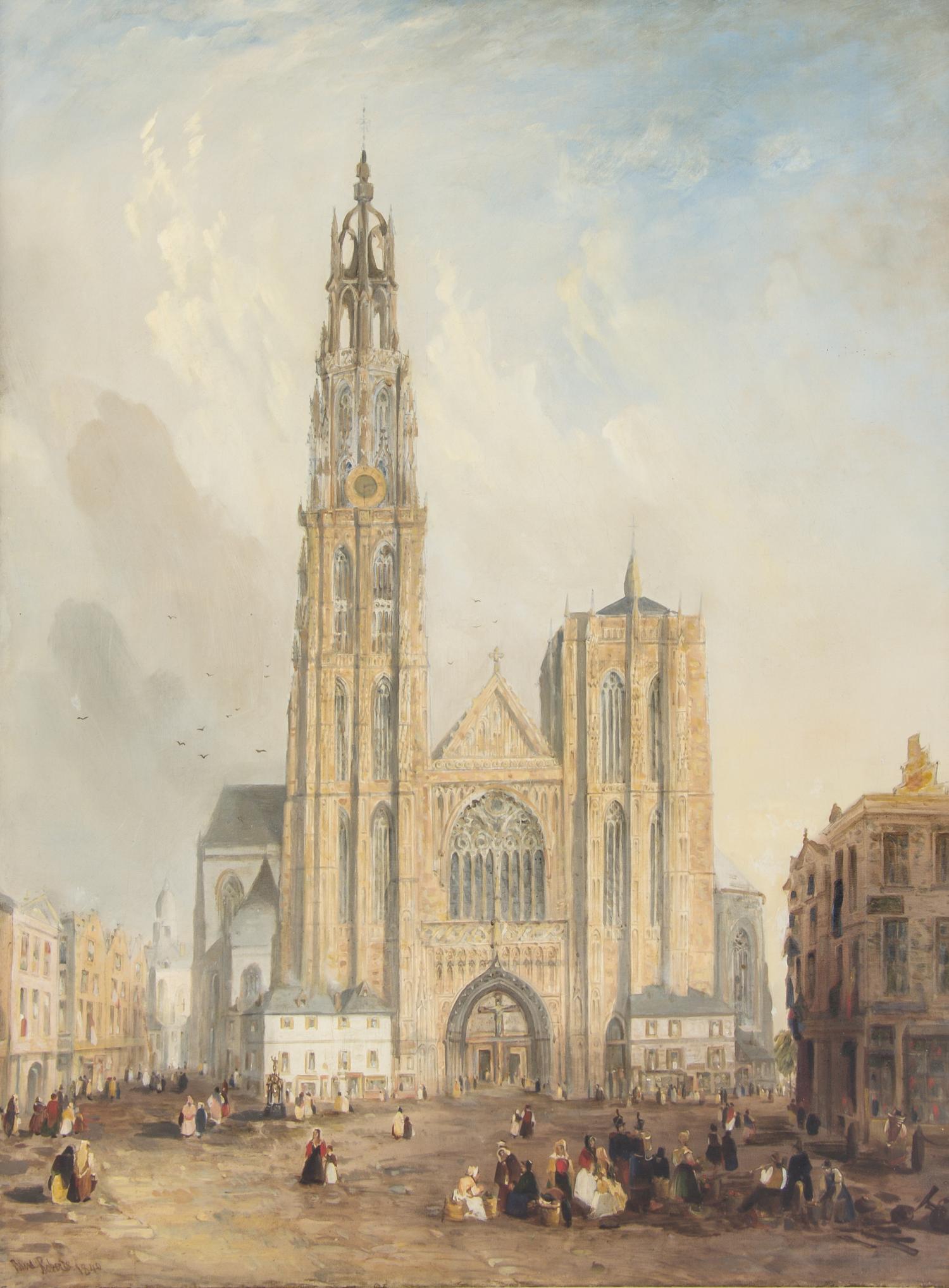 David Roberts, (Scottish, 1796-1864), Abbeville Cathedral, 1840