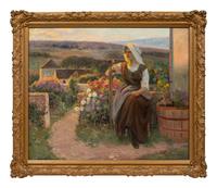 Woman in a Country Garden