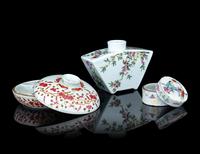 Four Famille Rose Porcelain Articles
