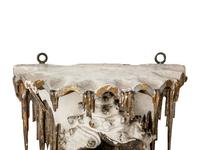 A Pair of North European Gilt and Cream-Painted Grotto Style Wall Brackets