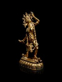 A Tibetan Gilt Bronze Figure of Bodhisattva Vajrayogini