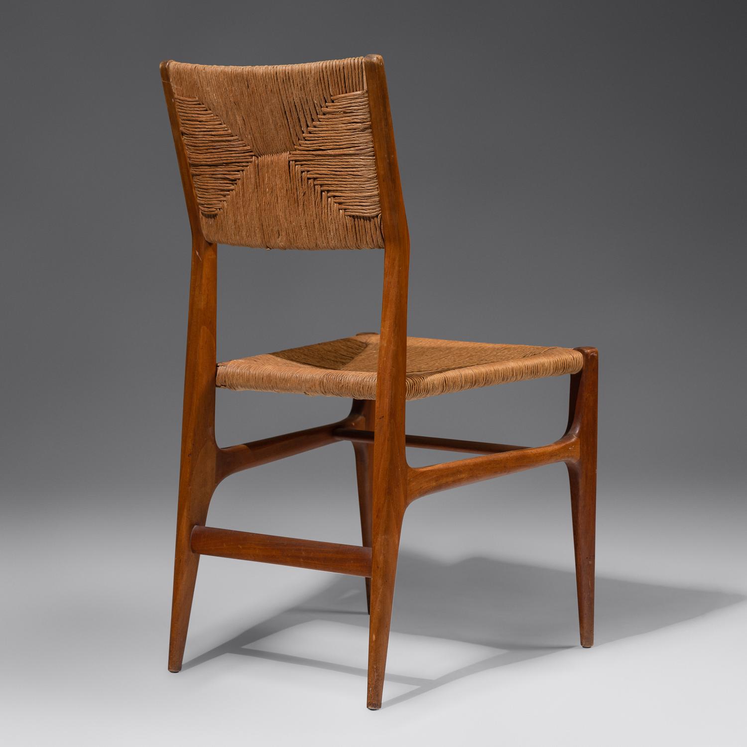 Pair of Leggera Hardwood Side Chairs, designed 1952 Cassina, Italy