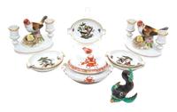 Nine Herend Porcelain Articles Height of tallest 4 inches. — 20TH CENTURY