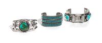 Zuni Needlepoint Cuff Bracelet by Hugh Bowekaty Length of watch bracelet 5 1/2 x opening 1 6/8 x width 1 inch