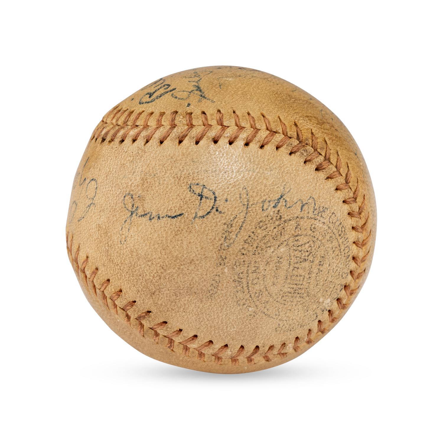 A 1938 Chicago Cubs Team Signed Autograph Baseball Featuring Gabby Hartnett and Charlie Grimm (Beckett Authentication Services Letter of Authenticity)