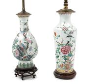 Two Chinese Famille Rose Porcelain Vases