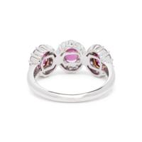 WHITE GOLD, BURMESE RUBY, AND DIAMOND RING