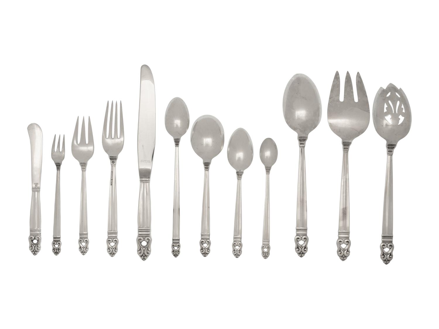 An American Silver Flatware Service