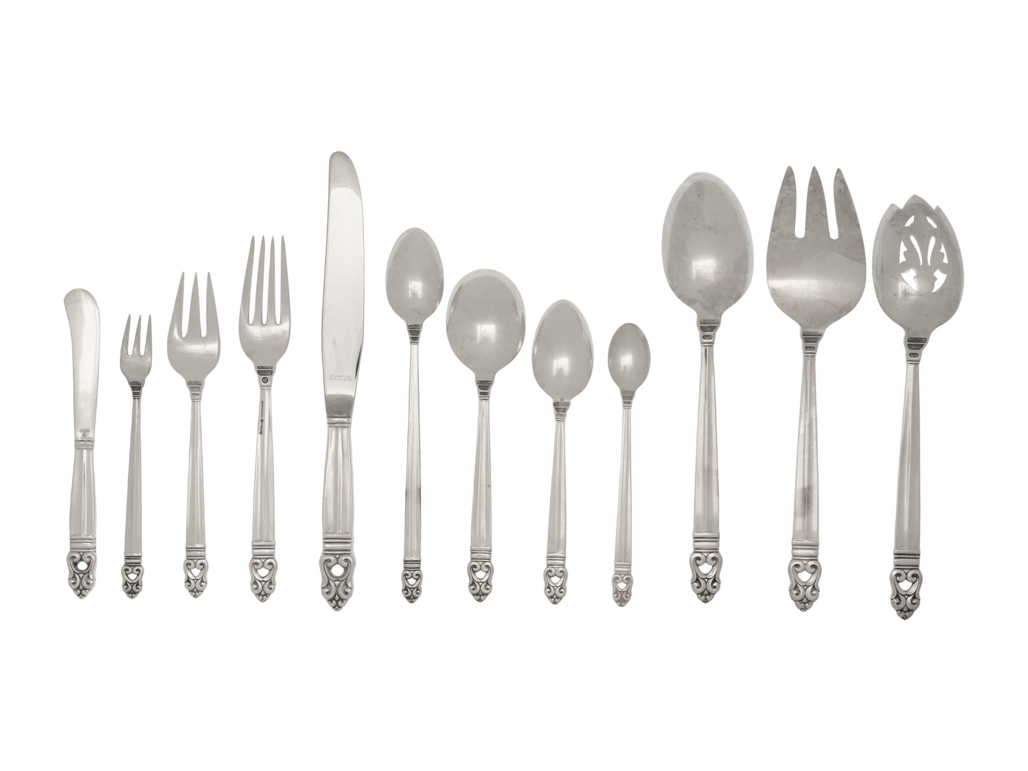 An American Silver Flatware Service