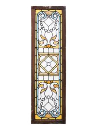 Two Leaded and Stained Glass Window Panels