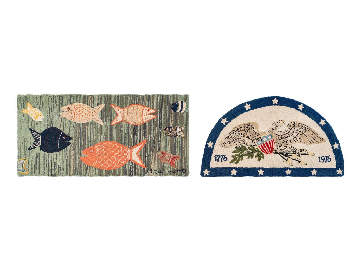 Four Contemporary Animal Hooked Rugs