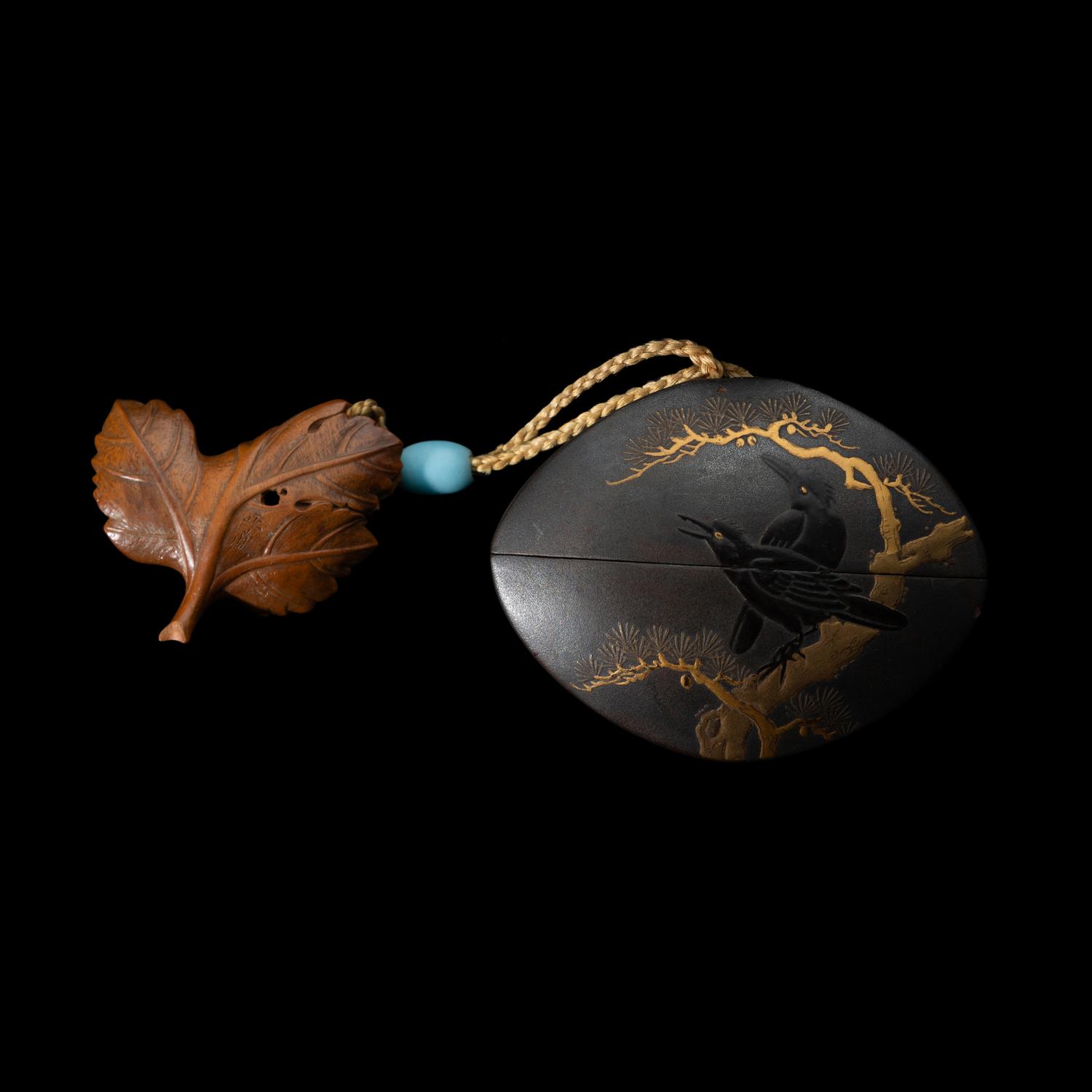 A Japanese Gold and Black Lacquer Single-Case Inro, Edo Period