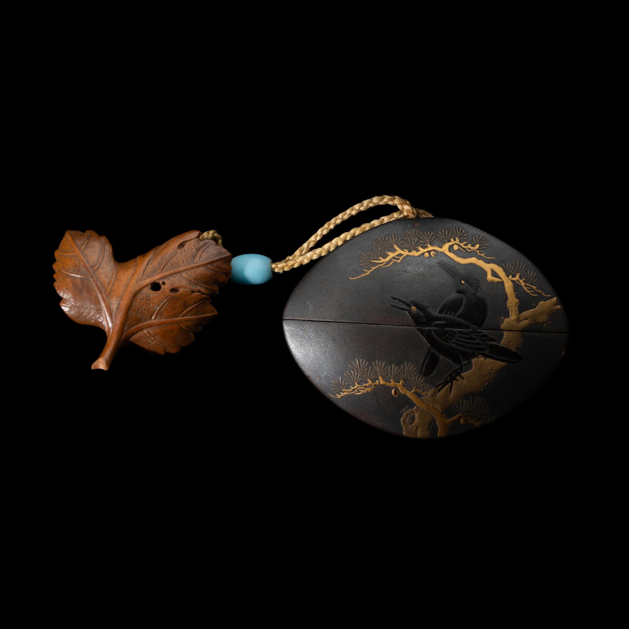 A Japanese Gold and Black Lacquer Single-Case Inro, Edo Period