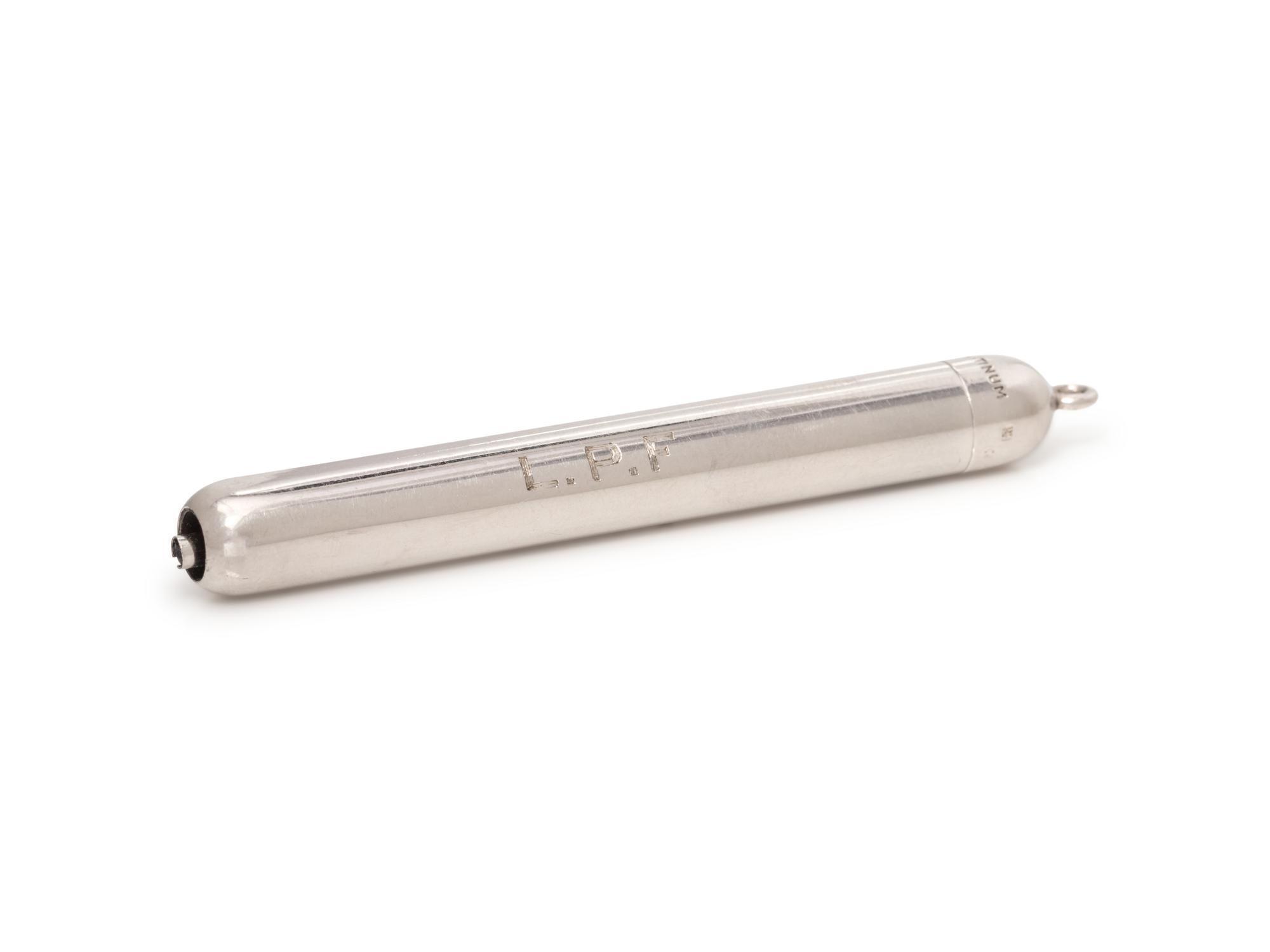 CARTIER, PLATINUM PEN PENDANT