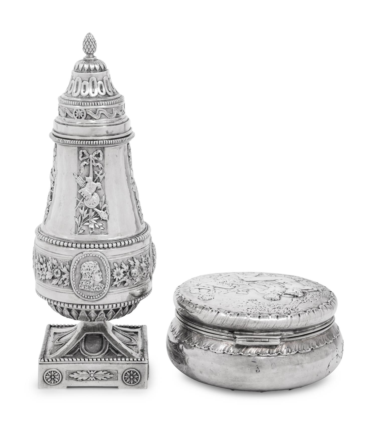 Two Continental Silver Table Articles