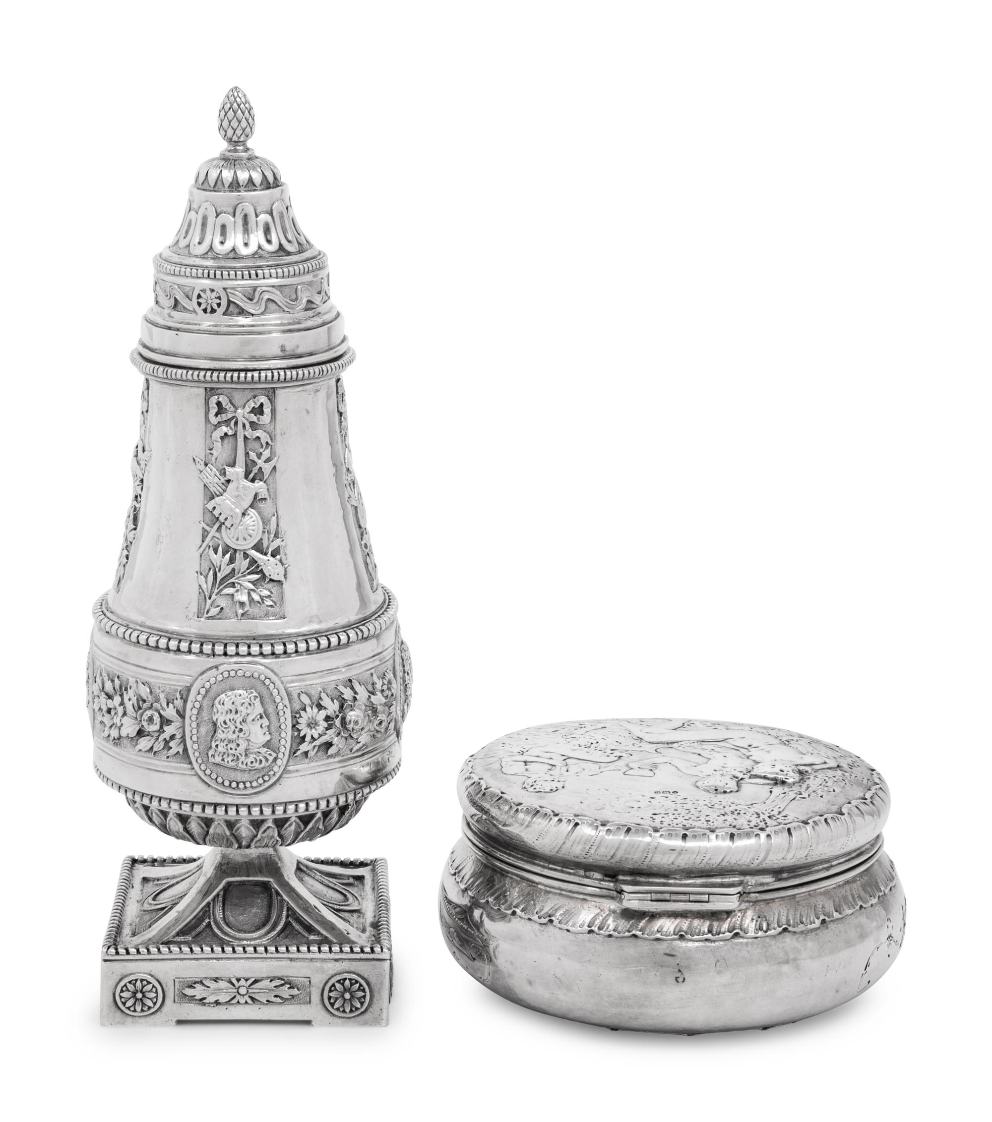 Two Continental Silver Table Articles
