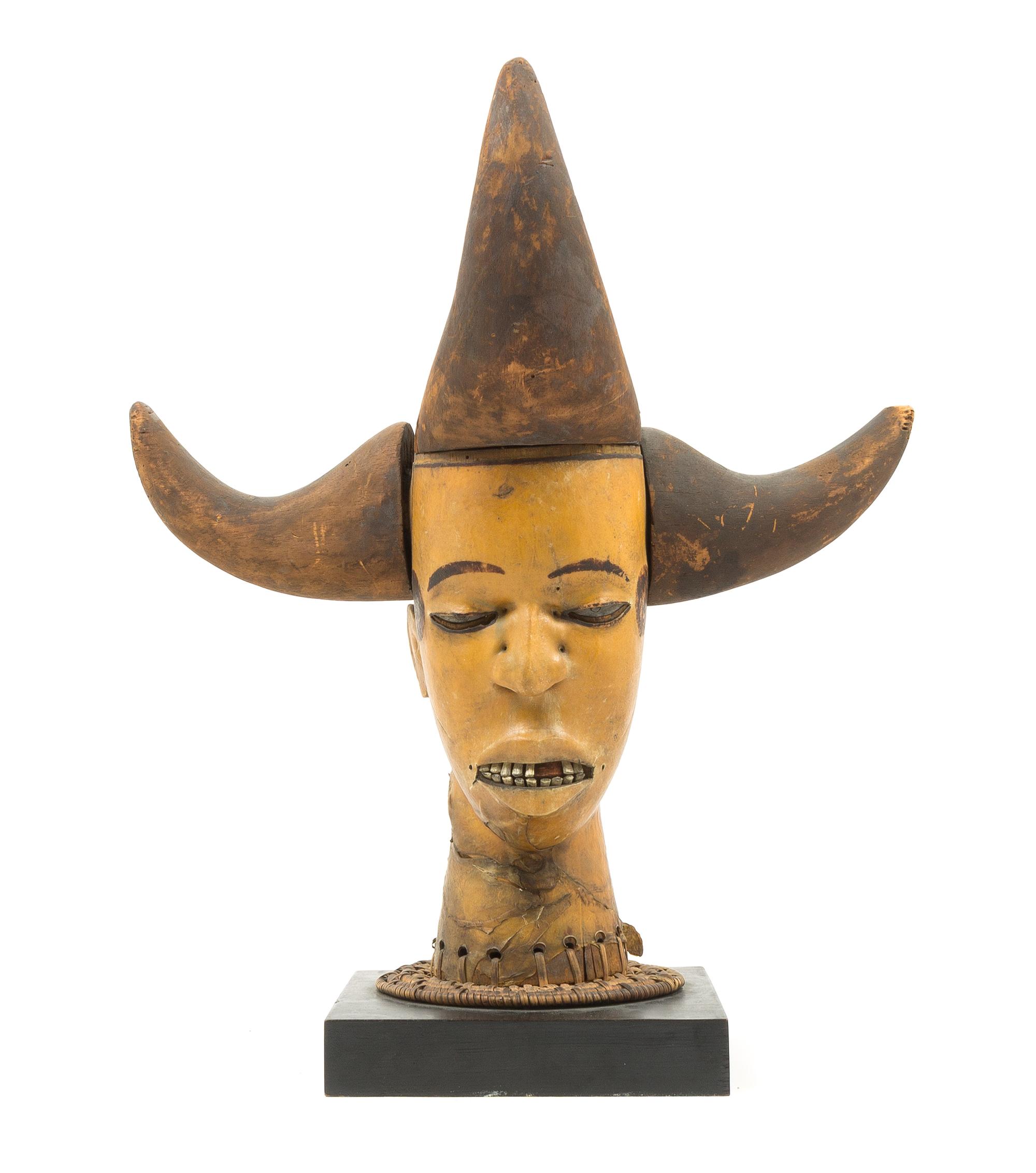 An Ekoi Wood Female Bust Height 17 7/8 inches. — NIGERIA/CAMEROON, 19TH/20TH CENTURY