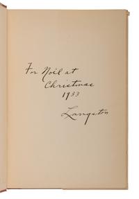 [HUGHES, Langston (1901-1967)]. BROWN, Sterling A. Southern Road . New York: Harcourt, Brace and Company, 1932.