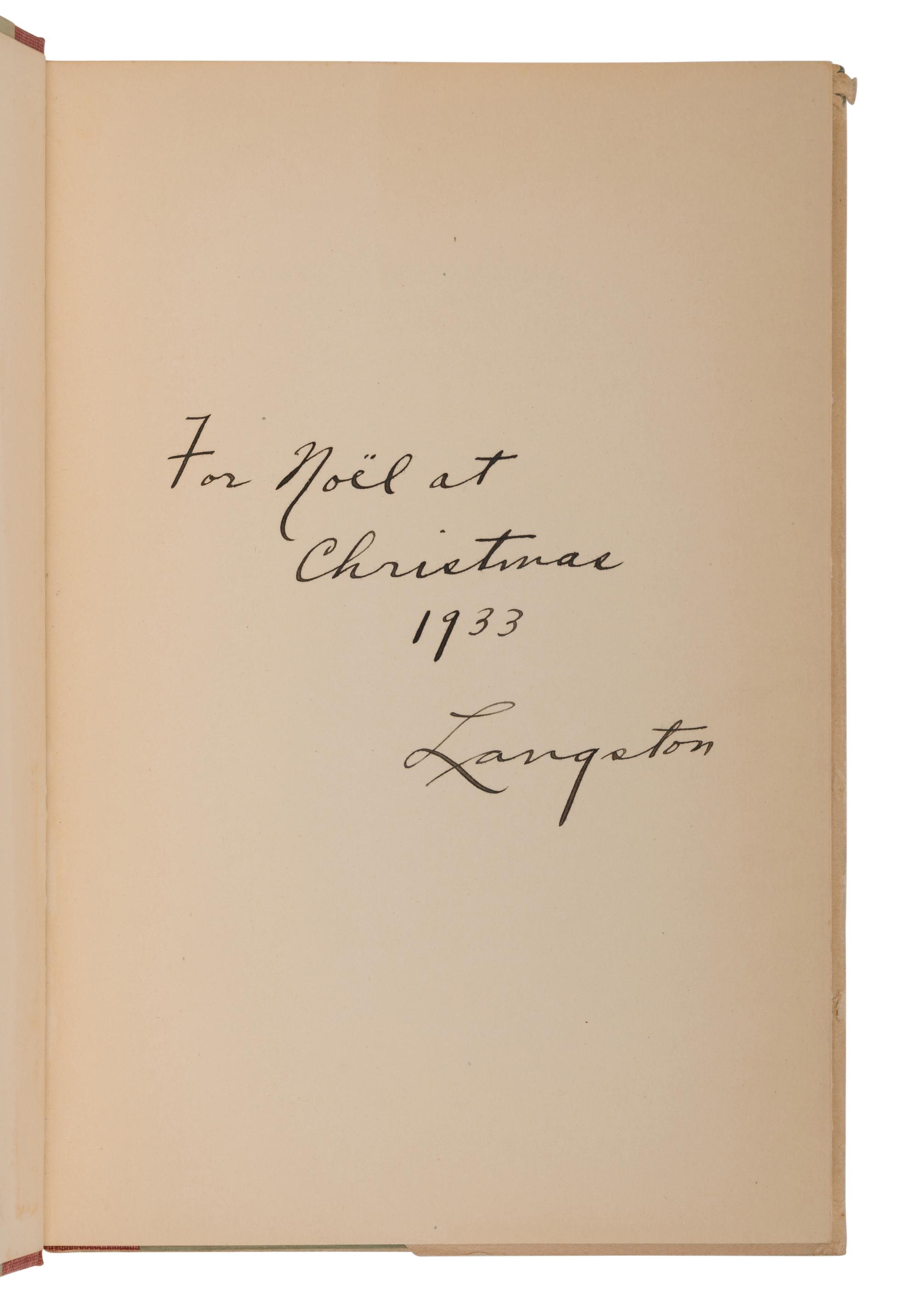 [HUGHES, Langston (1901-1967)]. BROWN, Sterling A. Southern Road . New York: Harcourt, Brace and Company, 1932.
