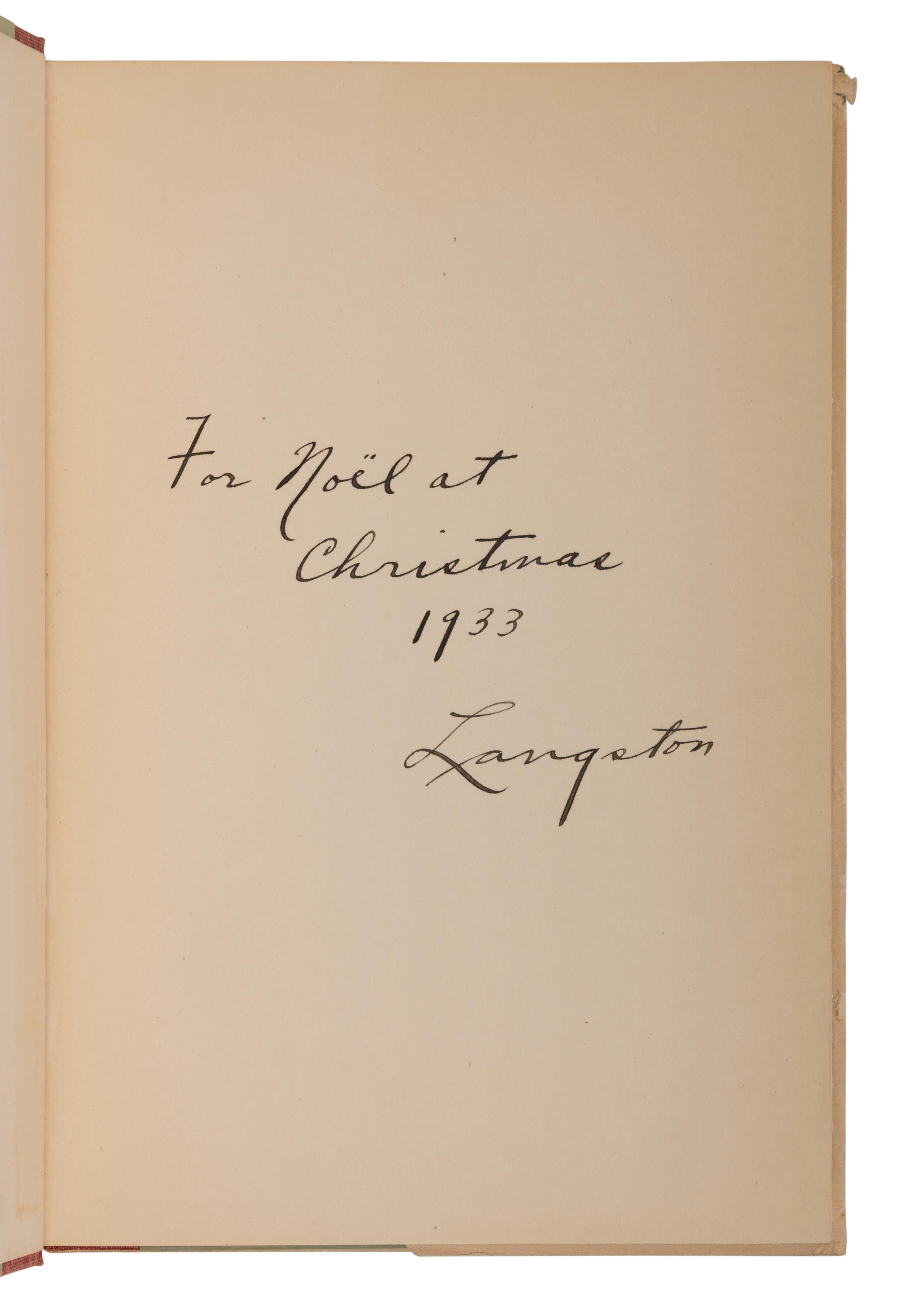 [HUGHES, Langston (1901-1967)]. BROWN, Sterling A. Southern Road . New York: Harcourt, Brace and Company, 1932.