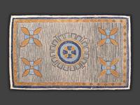 An American Medallion and Sand-Dollar Hooked Rug