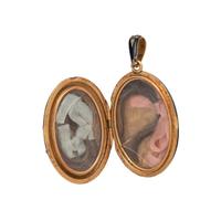 TIFFANY & CO., VICTORIAN, ENAMEL AND DIAMOND LOCKET