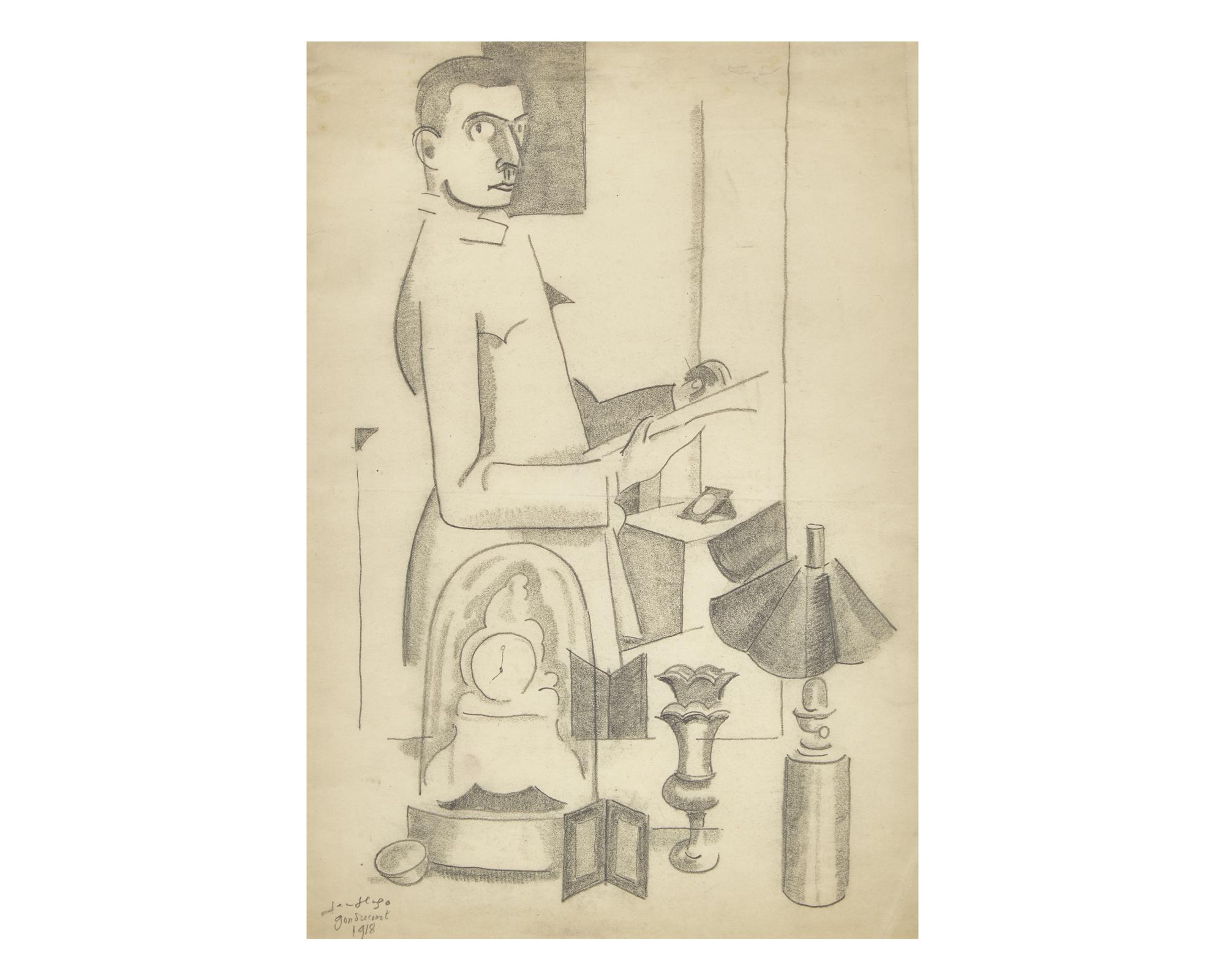 Le Peintre dans son Atelier (Autoportrait) , 1918