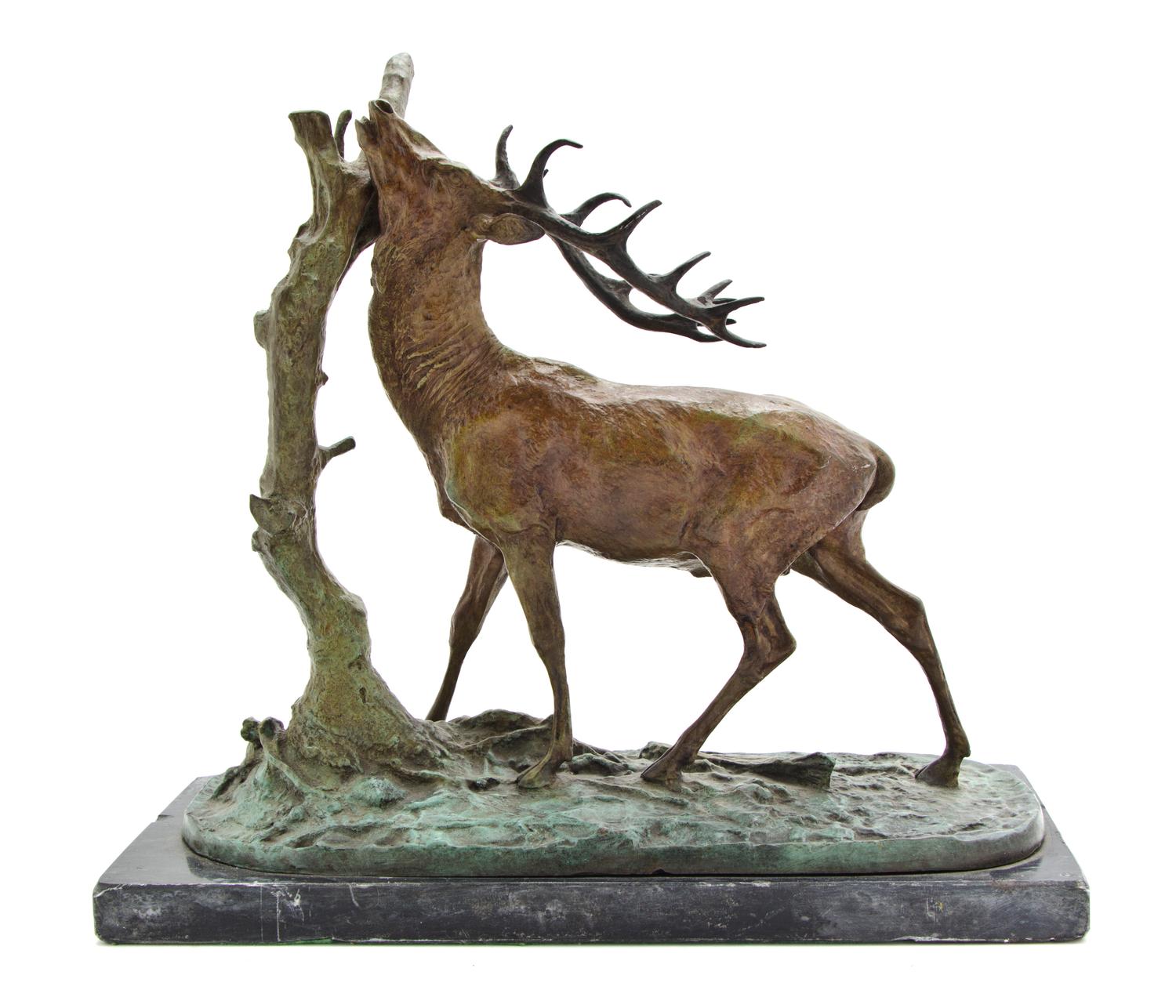 A French Bronze Animalier Group, Pierre Jules Mene (1810-1877), Height 13 1/4 inches.