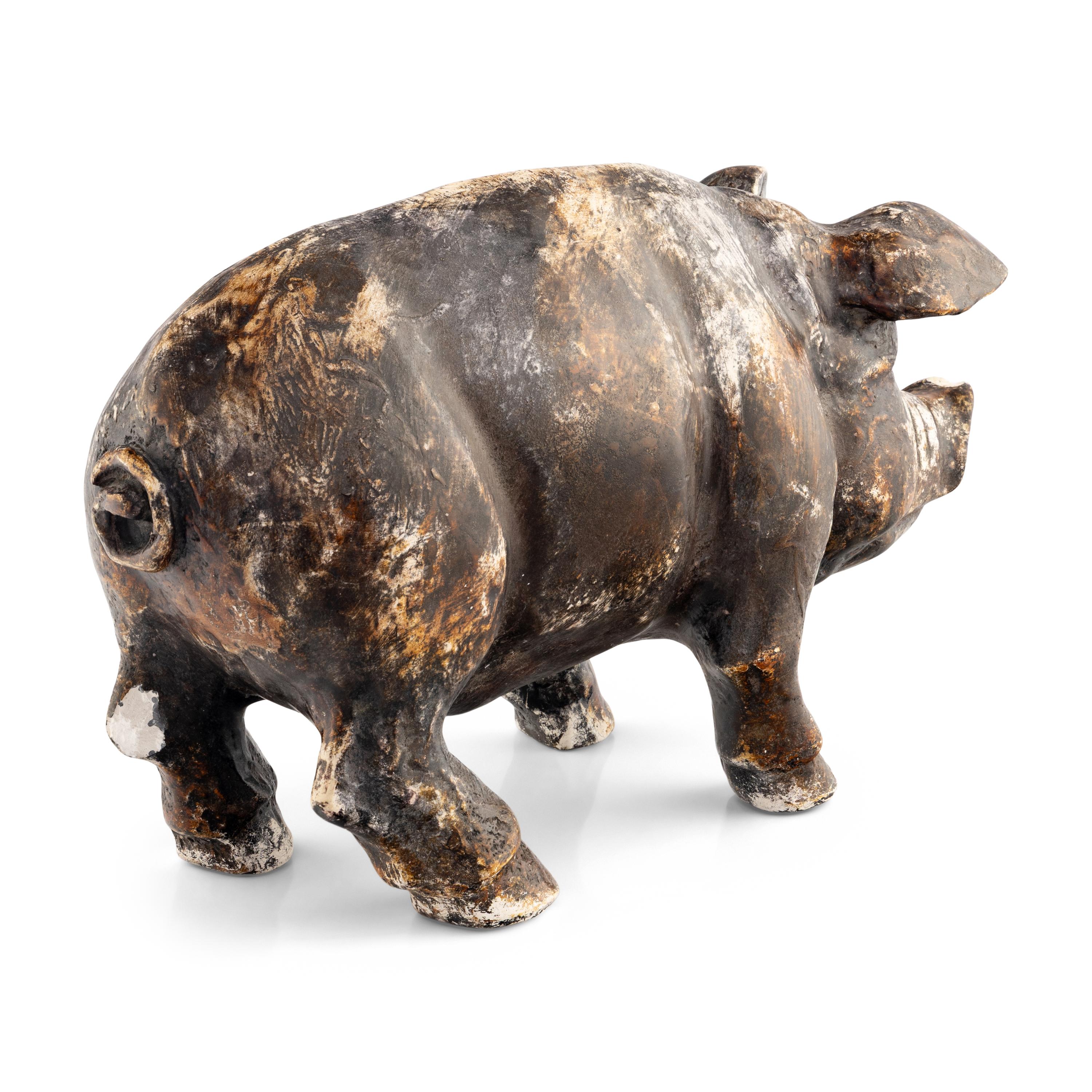 A Painted Plaster Model of a Pig