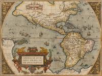 [Map]. Ortelius, Abraham (1527-1598). Americae Sive Novi Orbis, Nova Descriptio . Antwerp, 1608-1612.