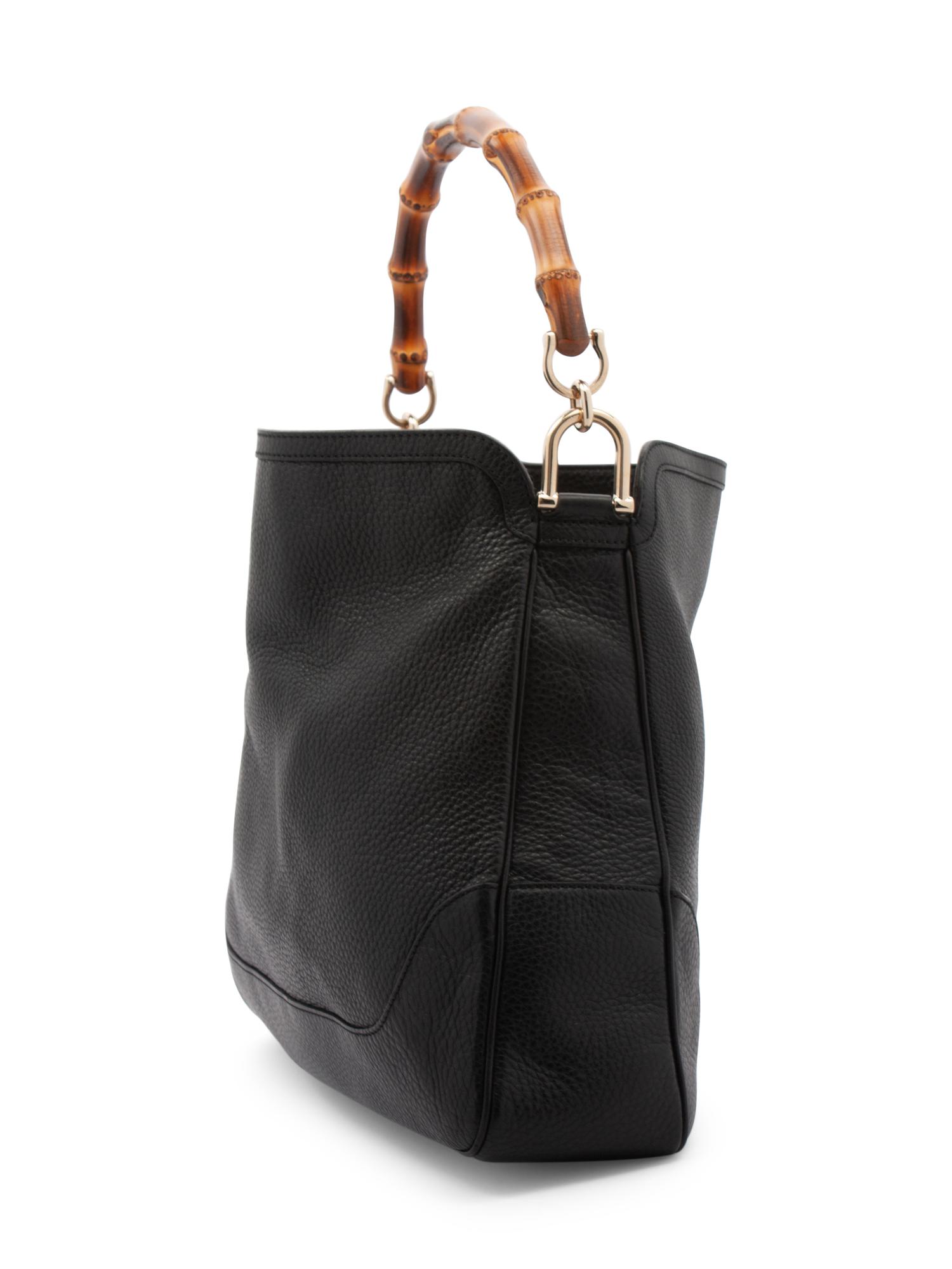 Gucci Black Leather Tote, 2000s
