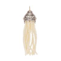 DIAMOND AND SEED PEARL TASSEL PENDANT