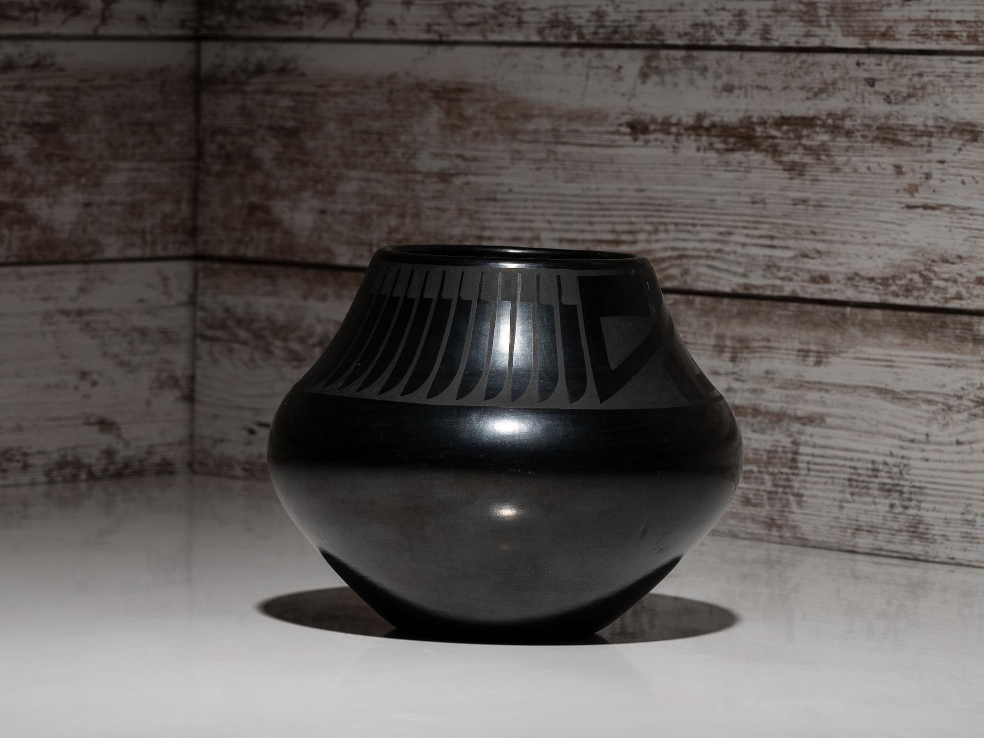 Blackware Pottery Jar, 1925-1943
