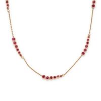 YELLOW GOLD, RUBY AND DIAMOND NECKLACE