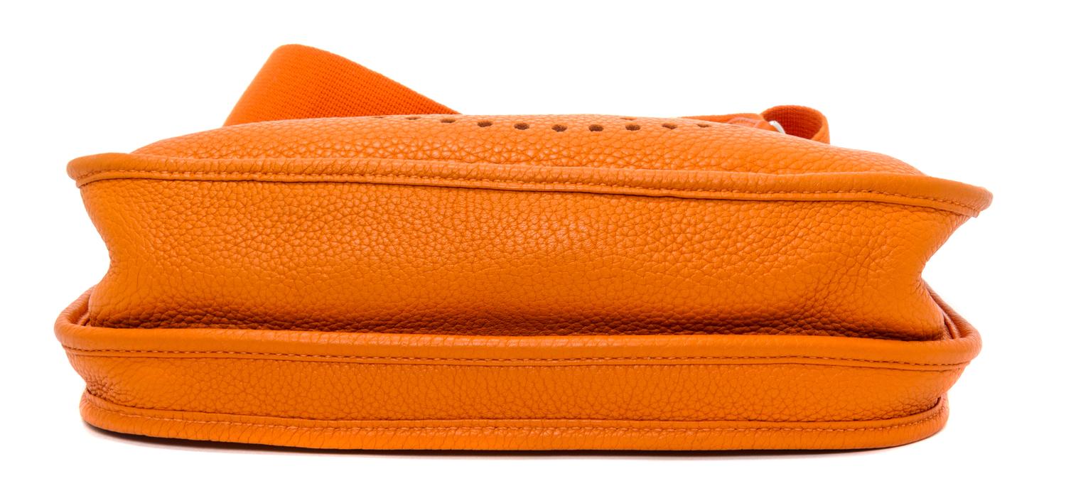 An Hermes Orange Evelyne III PM Handbag, 11.25" x 12" x 2.5".