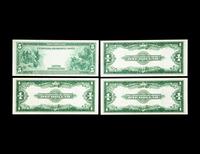 A Group of Four Large-Size Silver Certificates