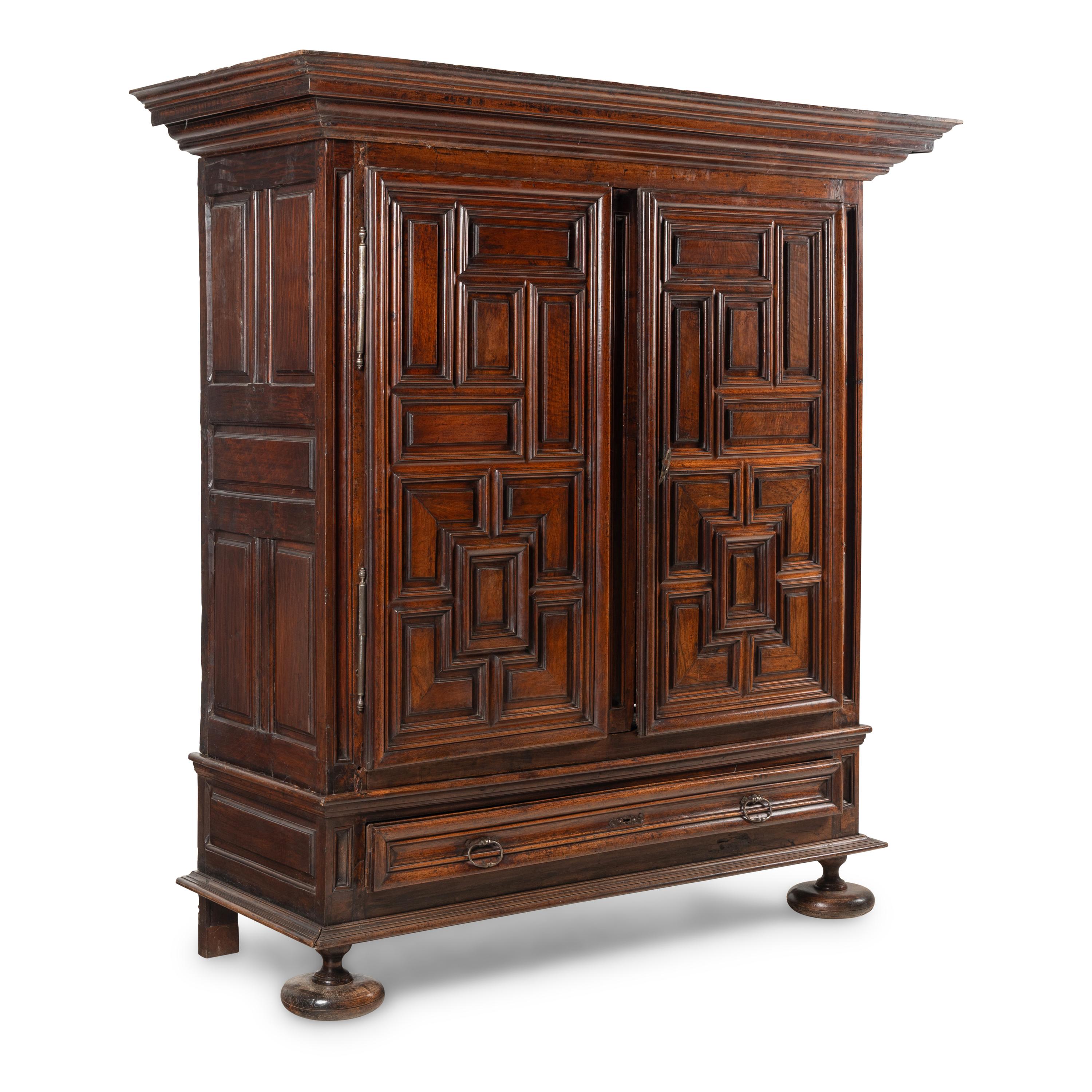 A Louis XIII Walnut Armoire