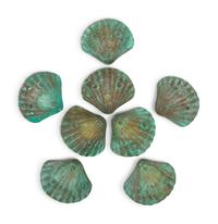A Set of Eight Bronze Shell-Form Dishes