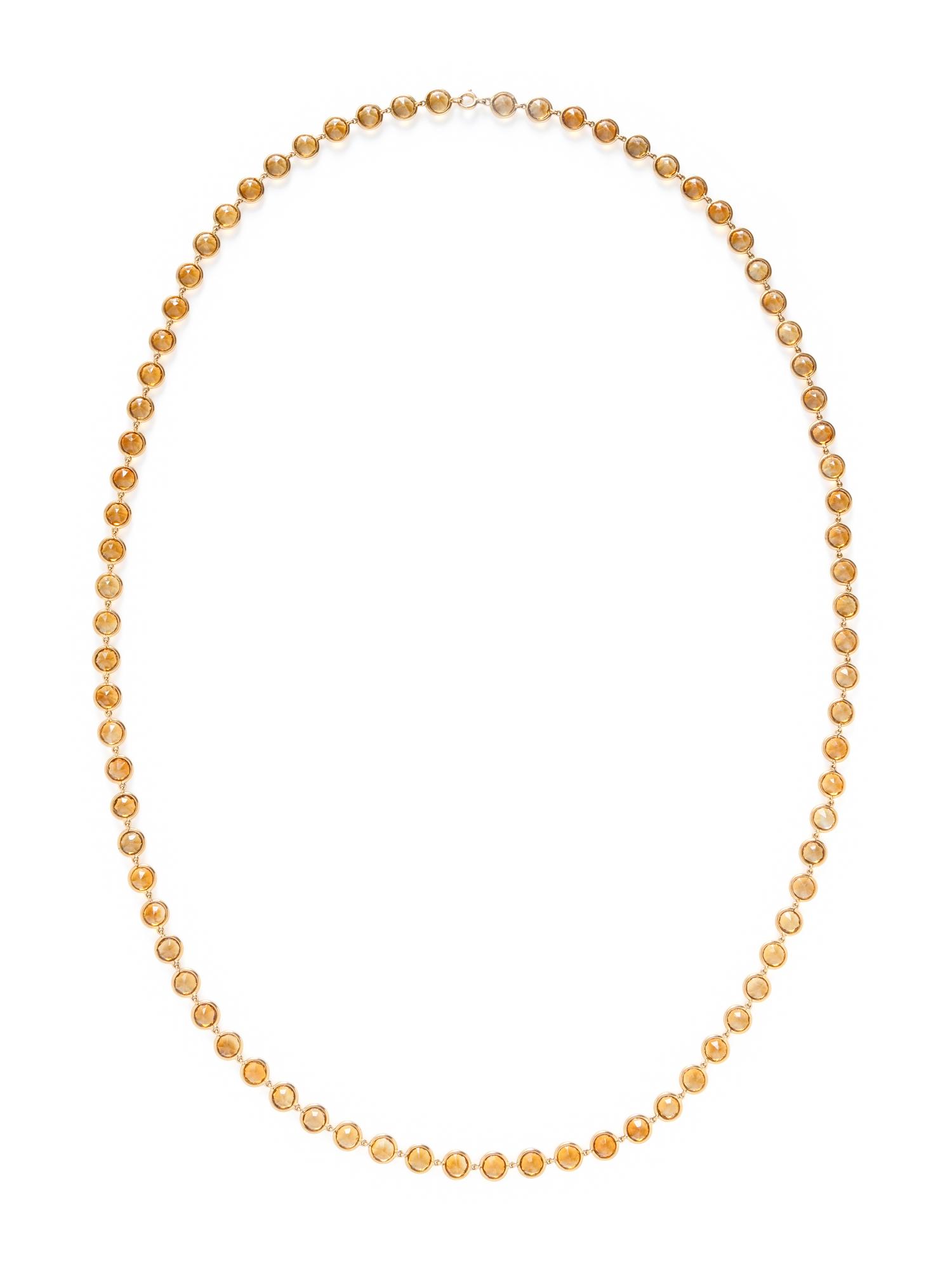 VAN CLEEF & ARPELS, CITRINE AND YELLOW GOLD NECKLACE