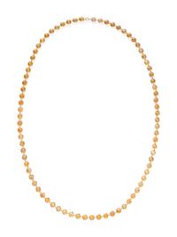VAN CLEEF & ARPELS, CITRINE AND YELLOW GOLD NECKLACE