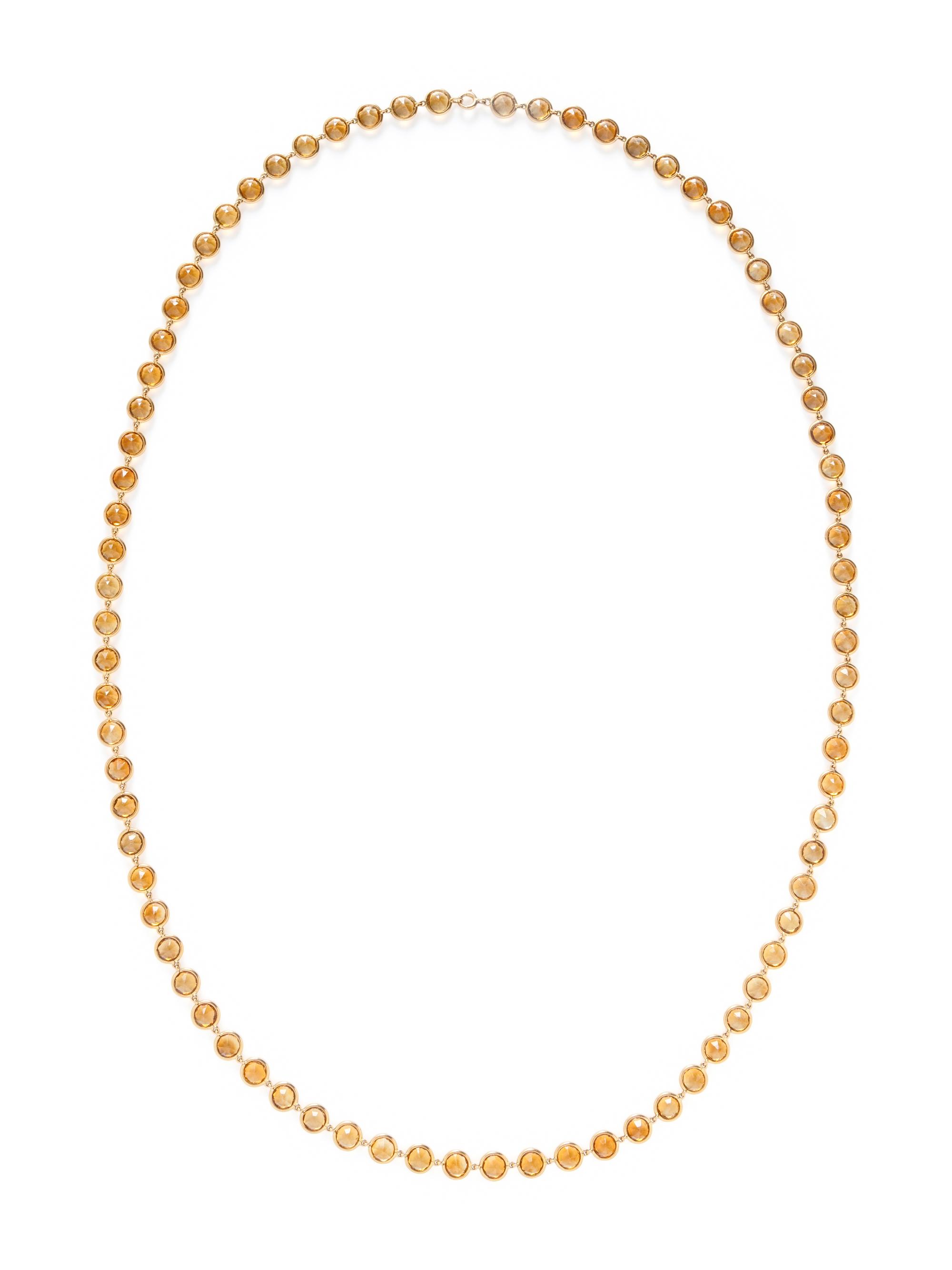 VAN CLEEF & ARPELS, CITRINE AND YELLOW GOLD NECKLACE