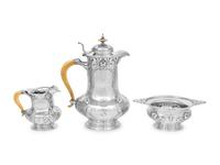 A Gorham Athenic Silver Four Piece Tea Service