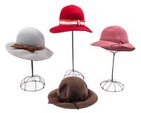 A Group of Four Wool Hats,