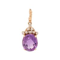 AMETHYST AND DIAMOND PENDANT