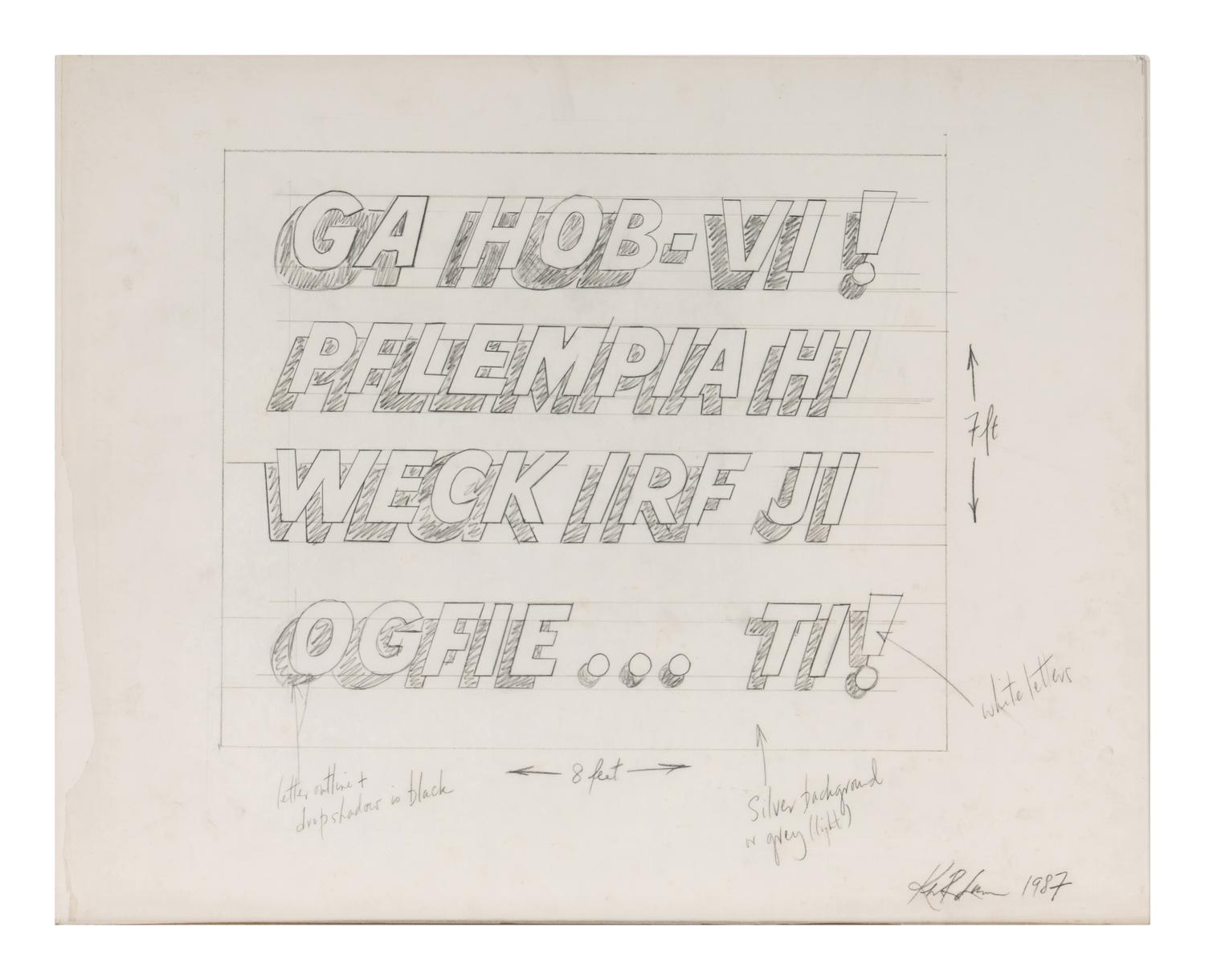 Study for Untitled (GA-HOB-VI!) , 1987