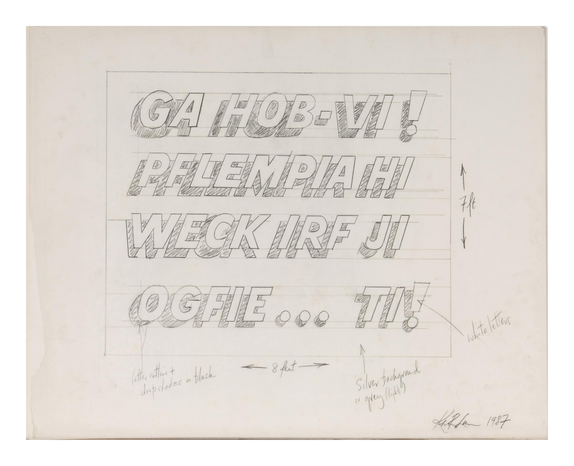 Study for Untitled (GA-HOB-VI!) , 1987